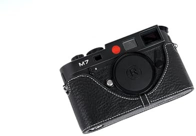 Handgefertigte Echtleder Half Camera Case Tasche für Leica M7 M6 Schwarz Farbe