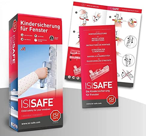 Mediashop ISI Safe Fenster- und Balkon-Terrassen-Türsicherung | Kindersicherung | patentiert | Montage ohne Bohren | auch bei gekippten Fenstern | 2 Minuten 2 Millionen | Powered by