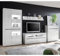 Lomadox Wohnwand im Ultra modernen Design in Weiss Hochglanz mit LED