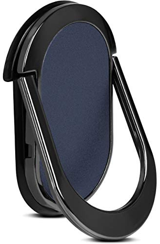 ONEFLOW Flip Loop Fingerhalterung für alle HOMTOM Handys - Handy Ring mit integriertem Magnet und Ständer, Halter Griff, Smartphone Fingerhalter, Blau