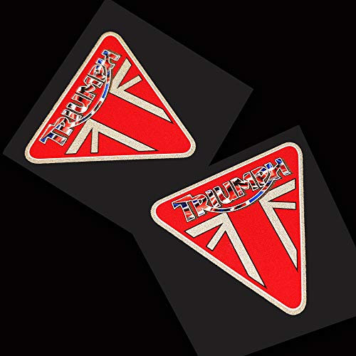 Twisted Melon Triumph-Abzeichen-Aufkleber, reflektierend, 2 Stück, Rot, Größe M