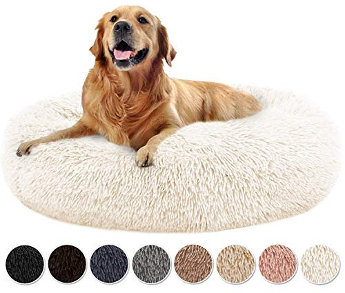 Yurun Hundebett, Hundekissen Flauschiges hundebett Katzenbett Donut, (8 Farben und 9 Größen wählbar), Bezug abnehmbar und maschinenwaschbar, Hundebett Donut groß für Katzen und Hunde