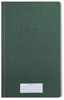 Designworks Ink Standardausgabe Nr. 17 Hardcover-Stoff, grün, 18,4 x 29,8 cm hoch, Notizbuch-Tagebuch mit 96 linierten Seiten – perfekt für Büroarbeit, Schreiben und Tagebuch
