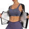 Chumian Women Sweat Sauna Suit Waist trainer Vest Hot Sweat Jacket Long Sleeve Zipper Slimming Shaper (Black, XL)
