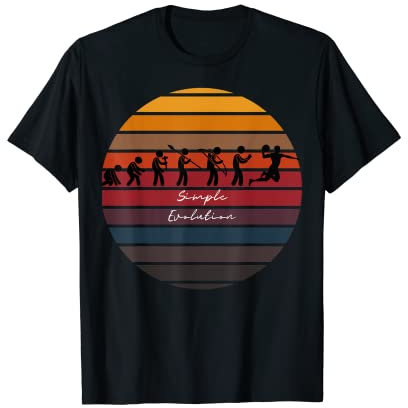 Retro Motto Sonnenaufgang Evolution für Handballer/ Trainer T-Shirt