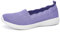 Puxowe Scarpe Mocassini Slip On da Donna Eleganti Leggere Fitness Casual Outdoor Passeggio Maglieria Piatte Sneakers 42 EU Light Purple