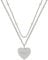 RADLEY Ladies 18ct Rose Gold & Silver Plated Double Layer Bobble Chain Etched Heart Necklace RYJ2331S