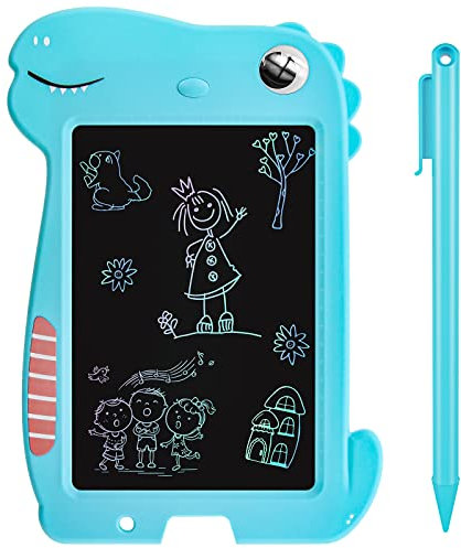 Tablette d'écriture LCD Dinosaure pour Enfant Ardoise Magique 10 Pouces Tablette Dessin Effacable avec Fonction de Verrouillage Jouet Educatif Cadeaux pour 3-10 Ans Garçons Filles