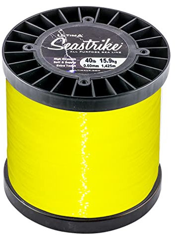 Ultima Seastrike, Lenza Multiuso Forte da Pesca in Mare. Unisex Adulto, Giallo Fluo, 0.60mm-40.0lb/18.1kg