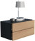 VCM Nachtschrank | Wandschublade | Wandboard | Nachttisch | Maße ca H. 30 x B. 60 x T. 32 cm - Usal L 60 cm Anthrazit/Honig-Eiche