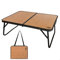 AKTIVE Mesa Baja Plegable, 60x40x25 cm, Efecto bambú, con Cierre de Seguridad, Estructura Aluminio, Tablero Madera MDF, Soporta 20 kg, Asa y Cinta Transporte, Accesorios de Camping y Playa (63016)
