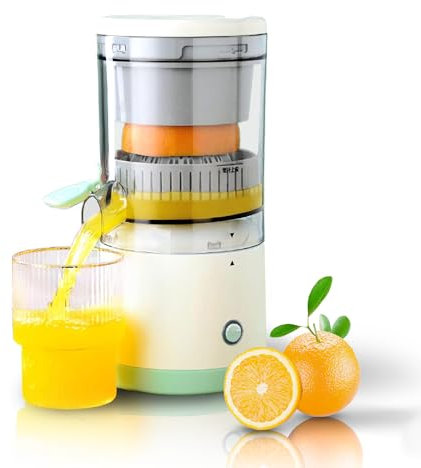 YUYTE Presse-Agrumes électrique,Extracteur de Fruits Multifonctionel,Machine à Jus 360 ° Portable électrique Automatique Extracteur de Jus d'orange pour la Maison,la Cuisine,L'hôtel de Voyage
