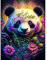 NAIMOER Panda Diamond Painting Erwachsene, 5D Panda Diamant Painting Bilder Erwachsene, DIY Blumen Diamond Painting Bilder Diamant Malerei Kinder Tiere Set für Home Dekor 30x40cm