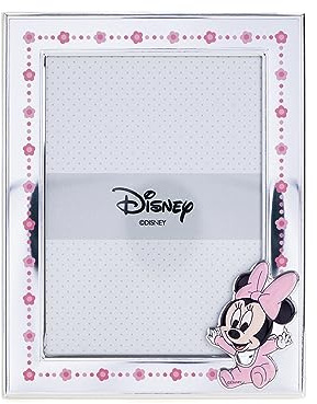 VALENTI & CO. – Disney Baby – Minnie – Marco de fotos de plata para niños, regalo bautizo, nacimiento o cumpleaños (13 x 18 cm)