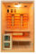 Cabina a infrarossi e sauna finlandese TWINCOMBI – 130 x 120 x 200 cm – per 2 persone, faretto a spettro completo, forno per sauna con pietre per sauna, luce a LED (7 colori), lettore MP3 incluso
