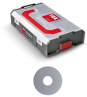 TOX L-BOXX Mini Unterlegscheiben Sortiment DIN 9021, individuell anpassbar, stapel- & untereinander verklickbar, inklusive U-Scheiben in unterschiedlichen Abmessungen, 400 tlg., 094903201