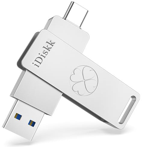 iDiskk 512GB Solid State USB Flash Drive, High Speed SSD Up to 500MB/s Fast USB-C and Gen 2 USB3.2 USB Thumb Drive,Photo Stick for Type-C Android Phone,USB-C iPad,Laptop/Mac and Tablet