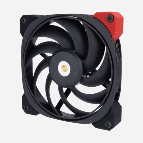InWin DN140PRO PWM, 140mm Premium Quiet Fan, Pro Grade Static Pressure Fan, Three-Phase Motor, Metallic Screw Thread, PWM, FDB with Copper Bearing Shield, 4-Pin (120mm, Black), up to 1800rpm