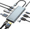 Docking station doppio monitor, docking station per laptop, adattatore multiporta hub USB C 12 in 1 con 2 HDMI, DP, PD da 100W, USB C/A, RJ45, SD/TF, audio per MacBook, Dell, HP, Lenovo