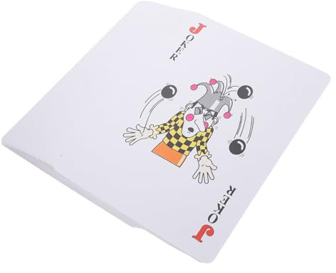 ibasenice Große Poker Spielkarten XXL Großes Kartenspiel Aus Robustem Beschichtetem Papier Für Party Festival Reise Trick Requisiten