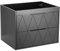 UEV Meuble sous Lavabo Suspendu 60cm, avec 2 Grands Tiroirs, Meuble Salle de Bain, Motif Ligne, Style Scandinave, Noir (Lavabo Non Inclus)