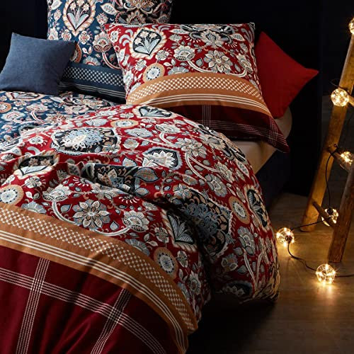 Traumschlaf Feinbiber Bettwäsche Aspen Ornament Beere