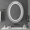 furduzz Ovaler LED-Badezimmerspiegel, 70x50 cm hinterleuchteter Eitelkeitsspiegel, Wandspiegel mit Lichtern, beleuchteter Make-up-Spiegel, Anti-Nebel, Memory-Funktion, Dimmbar