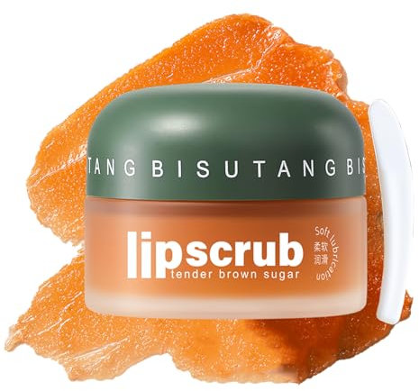 Brown Sugar Lip Scrub, Lip Care Scrubs, Lip Scrub Exfoliator To Remove Dead Skin, Lip Lightening For Dark Lips, Lip Exfoliator With Coconut Oil, Vitamin E And Honey For Hydrating And Plumper Lips