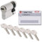 ToniTec Zylinderschloss TEC440 by ABUS Schließzylinder verschiedenschließend Türschloss 10/30mm mit 6 Schlüssel und Codecard