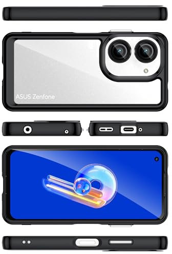 BAILI Coque Transparente pour ASUS Zenfone 9, TPU et Résistante au aunissement, Coque Fine Antichoc, Case pour ASUS Zenfone 9-001