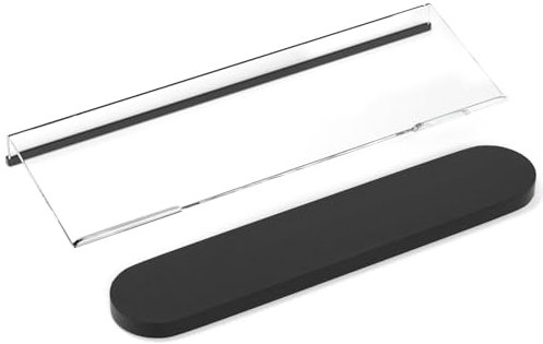 Richboom Ergonomic Computer Keyboard Stand - Tilt PC Keyboard Stand Riser for Easy Typing, Acrylic Keyboard Tray Holder for Office Desk, Home, School, with Silicone Anti-Slip Case, Clear