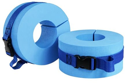 ehozirta Chlorbeständige Wassermanschette, 2 Stück, Schwimmmanschetten, hochdichter Schaumstoff, Aerobic, Schwimmring für Schwimmen, Fitness, Training, Hilfe, Pool, Blau