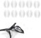 20 PCS Soft Silicone Stick-On Nose Pads for Glasses - Clear Eyewear Nose Pads, Anti-Slip, Comfortable and Durable, Easy to Apply for Eyeglasses