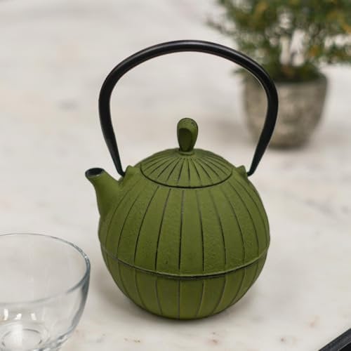 Black Country Metal Works Traditional Japanese 'Matcha' Cast Iron Green Teapot - 0.7L