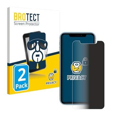 BROTECT (2 Stück Anti-Spy Blickschutzfolie für Apple iPhone XR / 11 Privacy Screen Protector [Displayschutz-Folie, Sichtschutz, Blaulichtfilter]