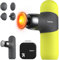 RENPHO Mini Thermal Massagepistole mit Wärmefunktion, Mini Massage Gun Tragbares Modisches Perkussions Massagegerät, mit Farbige Silikonhüllen, Reisegröße mit Tragetasche, für Muskel Massage, Grün