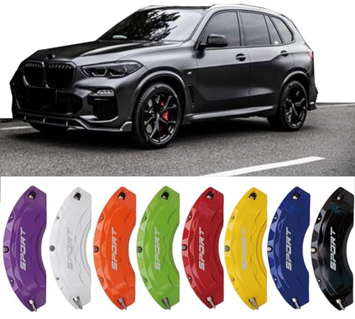 4pc Brake Caliper Covers Compatible Front Rear for BMW X5 Accessories (Red)