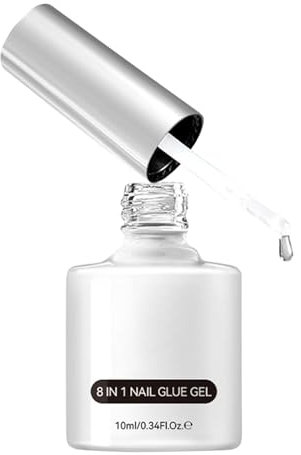 Amesor Nail Glue - Nail Extension Glue Gel | 8-in-1 Building Gel Nail Glue Gel Base Rhinestone Nail Glue Gel for Nail Apex and Extension Strengthener