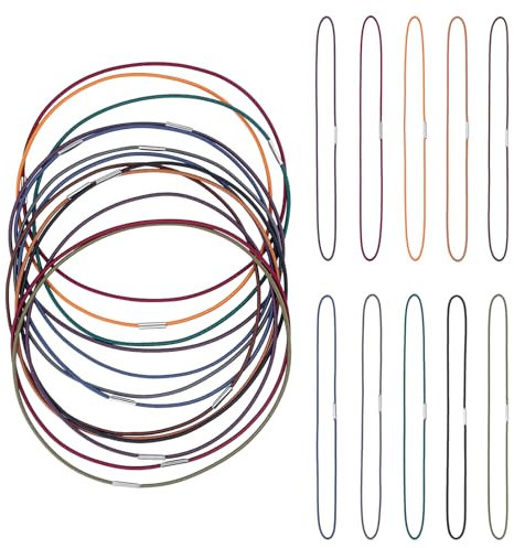 NICENEEDED 13 PCS Notebook Elastic Bands, Colorful Folding Elastic Cord Heavy Duty Stretch Band, Notebook Connecting Inserts Replacement Strap Bands Accessories for Travel Journal