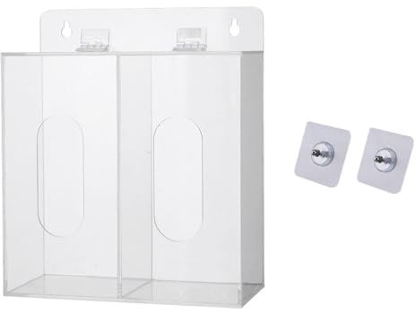 Supertool Maskenspenderbox-Halter, transparenter Acryl-Einweg-Gesichtsmasken- und Handschuhspender Aufbewahrungsbox Halter mit Deckel für Labor, Küche & Restaurant - M