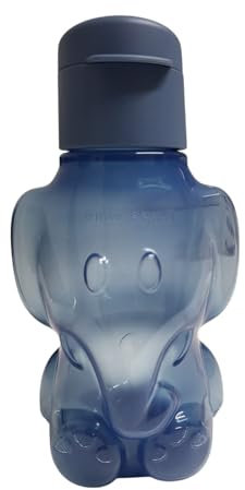 Tupperware to Go Eco Eco Easy Flip Top Trinkflasche EcoEasy 425 ml Sportfreund Wasserflasche Kindi Figur Figuren für Kinder auslaufsicher, ideal für Sport und Kindergarten Elefant blau 425ml