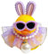 Quietscheente Gummi Quietscheente Rubber Duck Gummi Ente Auto Ornament Rubber Duck, Badeente Lustig mit Mini Krone Rock Gläser Nette Prop (Gelb)