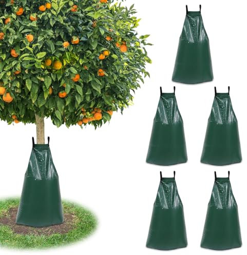 ISOISL 5 Stück Bewässerungsbeutel, 75L Bewässerungssack, UV beständigem PVC Baumbewässerungsbeutel, strapazierfähigem Baumbeutel, baumbewässerungssack für Ihre Bäume, heiße Sommer