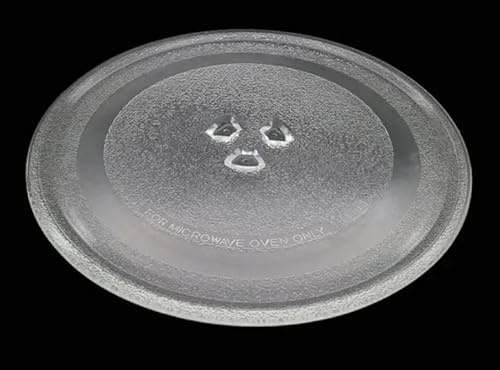 B280 BEST SOLUTIONS Assiette universelle en verre de diamètre 24,5 cm avec siège x triangle tourne plat, convient four micro-ondes, pivotant 24,5 cm, plateau, assiettes en verre rondes, plaque