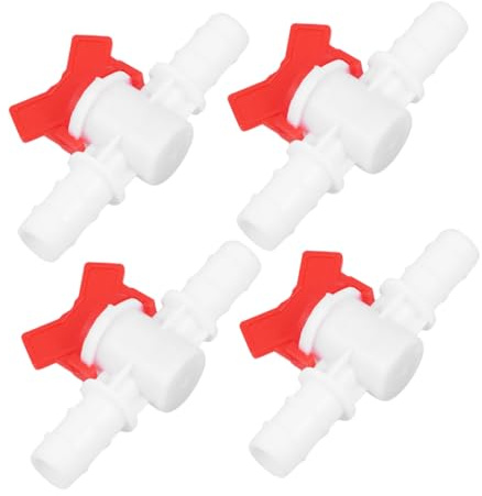 SOIMISS 4 Pièces Boule Plastique pour Tuyau Arrosage Robinet Arrêt Rapide pour Irrigation à de Eau Aquariums