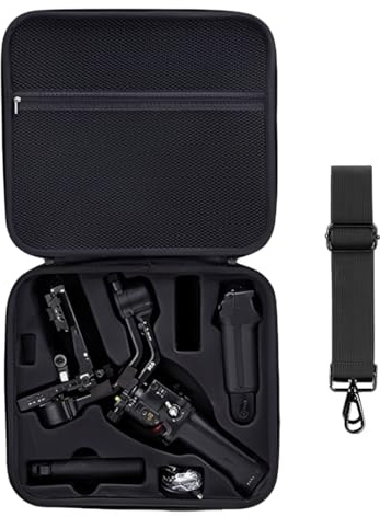 RS 5 Carrying Case, Waterproof Portable PU Storage Shoulder Bag Hard Shell Protective Cover Travel Case for DJI RS5 Gimbal Stabilizer and Accessories (Black)