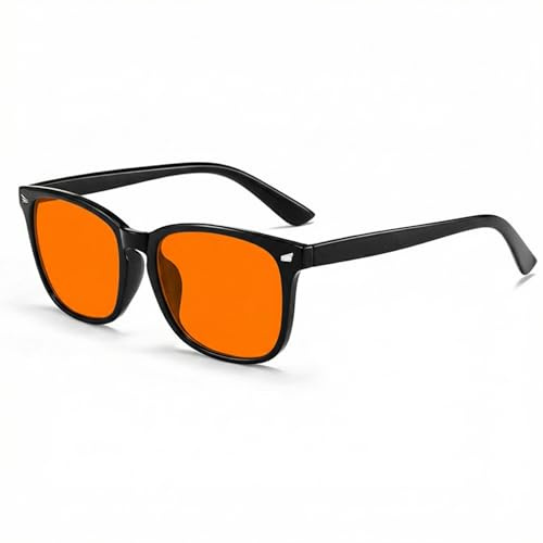 CutitiUU Blue Light Blocking Glasses,TR90 Anti Blue Light Anti Fatigue Goggles,Anti Glare Headache Eyes Strain Glasses,Amber lenses 95% anti-blue light rate,Gaming Glasses,Men Women
