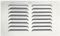 Map Metal Louvre Air Vent Cover, for Openings 9 x 6 (229 x 152mm), Suitable for Venting Gas Appliances Ventilation Internal External Wall, Silver
