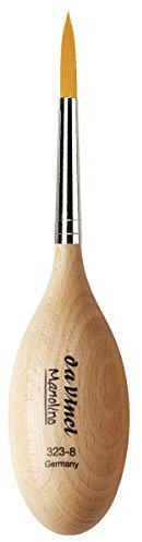 Da Vinci 323 Series Round Golden Fibres Brush, Synthetic Fiber, Light Brown, 13.4 x 0.45 x 30 cm