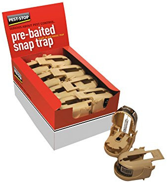 Pest-Stop PSSTMB16 Pre-Baited Snap Trap for Mice, Brown, (16 pack)